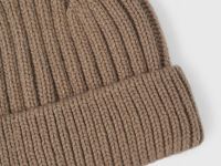Шапка из шерсти с отворотом, Бежевый