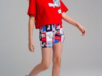 Фуфайка трикотажная для девочек (футболка)