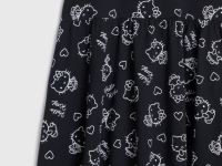 Трикотажное платье c принтом Hello Kitty для девочек, Черный