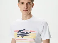 Мужская приталенная Футболка Lacoste Slim Fit с круглым вырезом