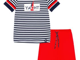 Комплект трикотажный для мальчиков: фуфайка (футболка), шорты