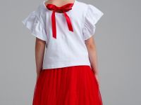 Фуфайка трикотажная для девочек (футболка)