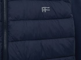 Утепленная куртка с трикотажными рукавами