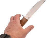 Нож туристический Осетр, сталь 65Х13, рукоять береста