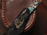 Скелетный нож киридаши N.C.Custom KOI Остров Сокровищ №2, сталь AUS-8
