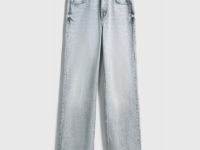 Широкие джинсы со средней посадкой, Серый