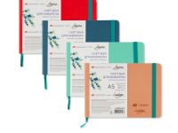 Скетчбук для акварели "Ладога" А5 20 л 300 г, среднее зерно, синий, хлопок