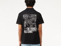 Мужское поло Lacoste с контрастным принтом