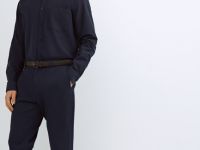 Чиносы с ремнём, Синий