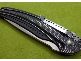 Складной нож CRKT Ripple Charcoal Combo, сталь Acuto 440, рукоять нержавеющая сталь 420J2