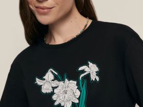 Футболка свободного силуэта с принтом