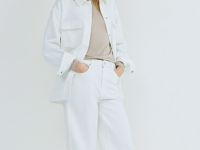 Широкие джинсы Wide leg с высокой посадкой, Белый