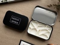 Палетка для красок "Дерево" 9х6 см, цвет черный, пластик белый