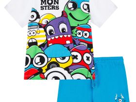 Комплект детский трикотажный для мальчиков: фуфайка (футболка), шорты