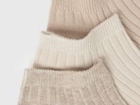 Короткие носки, 3 пары, Бежевый