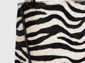 Сумка из натуральной кожи с ворсом, Мультицвет