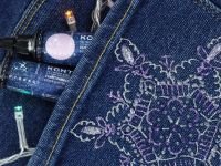 Контур по ткани и коже Таир, туба 20 мл, Серебристо-фиолетовый с блестками