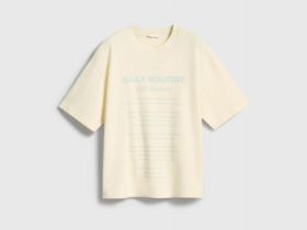 Футболка оверсайз с принтом, Желтый