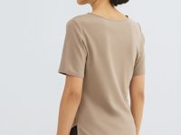 Футболка с драпировкой, Коричневый