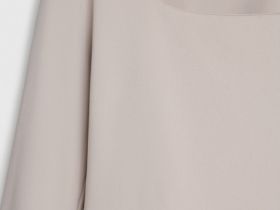 Лонгслив с квадратным вырезом, Бежевый