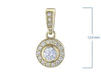 Подвеска из желтого золота с бриллиантами э0301пд02150500