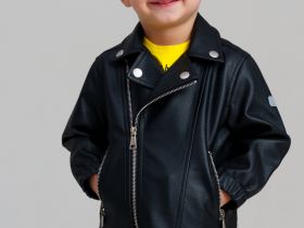 Куртка детская кожаная для мальчиков