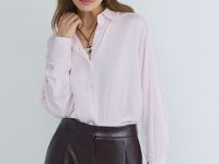 Блузка из сатина, Розовый