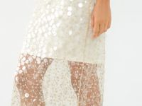 Юбка миди с пайетками, Желтый