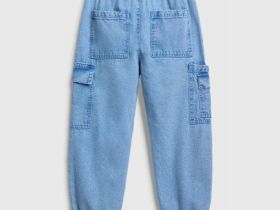 Джинсы с карго-карманами для мальчиков, Синий