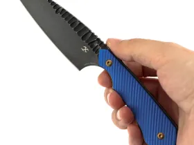 Туристический нож Kansept Valk, сталь Nitro-V, рукоять G10, Dark Blue