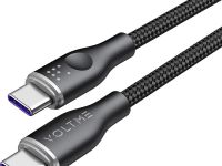 Кабель VOLTME RUGG Lite Type-C-Type-C 100 Вт 1.2 м, нейлон черный