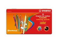 Набор карандашей цветных Stabilo "Swano Color" 12 цв в металле