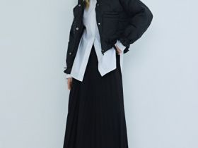 Утеплённая короткая куртка, Черный