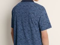 Поло из хлопка с цветочным принтом