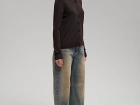 Кардиган прямого кроя с шерстью