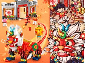 1931_MK Конструктор Китайский новогодний монстр