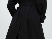 Двубортный тренч с рукавом реглан