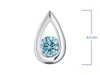 Классическая подвеска из белого золота с бриллиантом э4001пд12102500