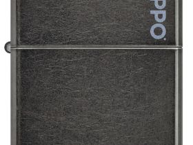 Зажигалка ZIPPO Logo с покрытием Gray Dusk, латунь/сталь, серая, матовая, 38x13x57 мм