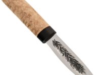 Нож Северный Соболь, сталь Х12МФ, окованный дол, рукоять карельская береза