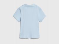 Поло в рубчик для девочек, Голубой