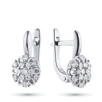 Серьги из белого золота с бриллиантами э4001сг10170800