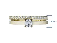 Кольцо из желтого золота с бриллиантами э0301кц02144100