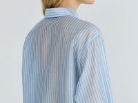 Полупрозрачная блузка из лиоцелла, Голубой