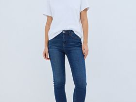 Базовые узкие джинсы, Синий