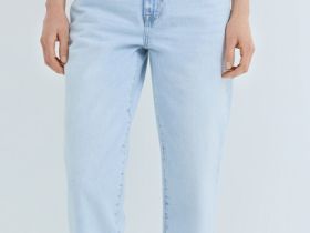Джинсы Mom с высокой посадкой, Голубой
