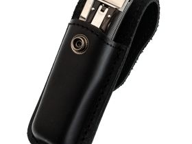 Выкидной многопредметный нож Mikov Predator, сталь 420, рукоять рог буйвола, кожаный чехол