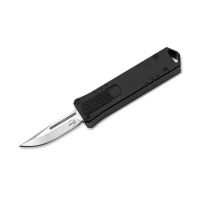 Фронтальный автоматический нож Boker Micro USB OTF, сталь D2, рукоять алюминий, черный