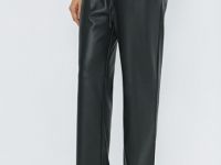 Брюки из искусственной кожи, Черный