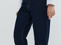 Джинсы Mom с высокой посадкой, Синий